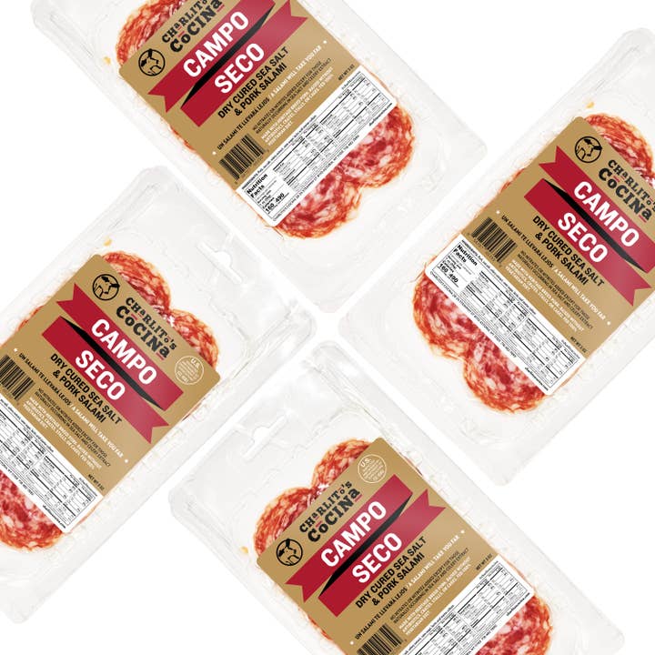 Campo Seco - Slow Cured Sea Salt and Pork Salami Pre-Sliced for wholesale by Charlito's Cocina