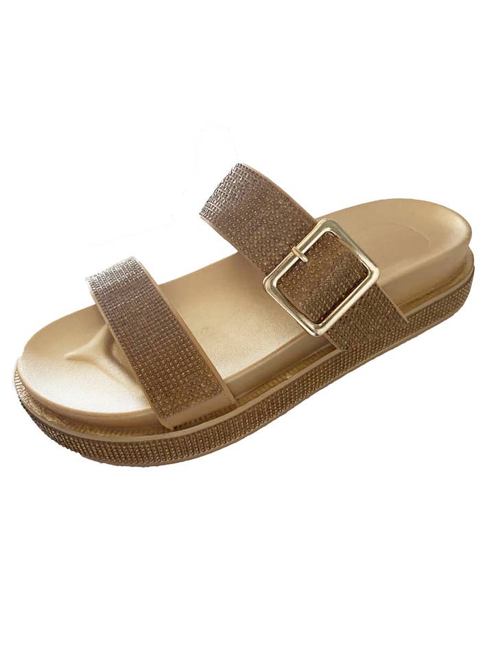 Sandales en strass pantoufles SH0031-GD pour la vente par Ole