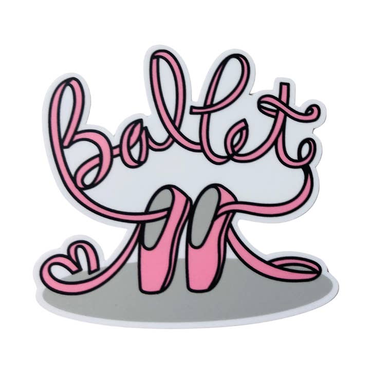 Ballet w/Ribbons Dance Sticker, 3" x 2.9" for wholesale by Denali & Co.