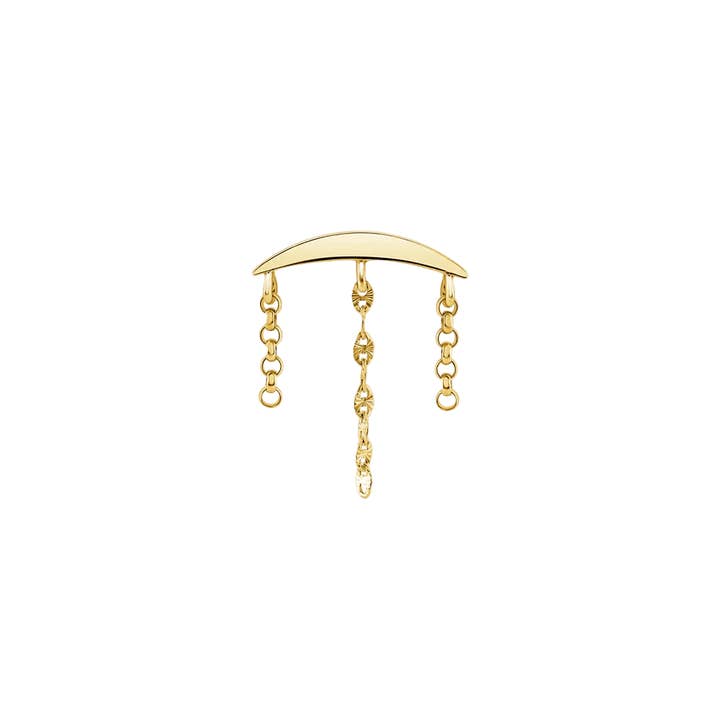 Hidden Helix Chains – 14K Gold Threadless/Threaded End for wholesale by Piercing-zone
