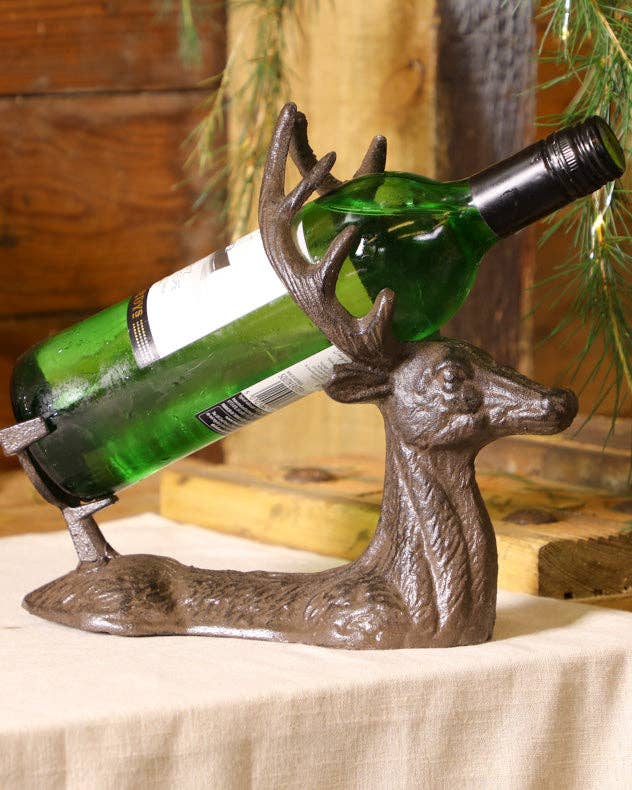 Dibor – wholesale Bottle rack/holder – Cast Iron Stag Wine Bottle Holder3