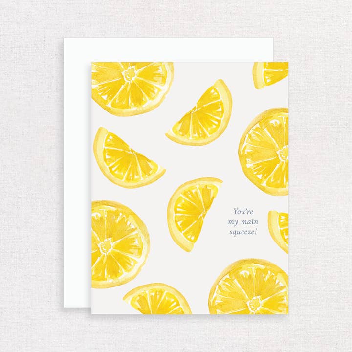 You're My Main Squeeze Lemon Greeting Card for wholesale by Korynne and Company