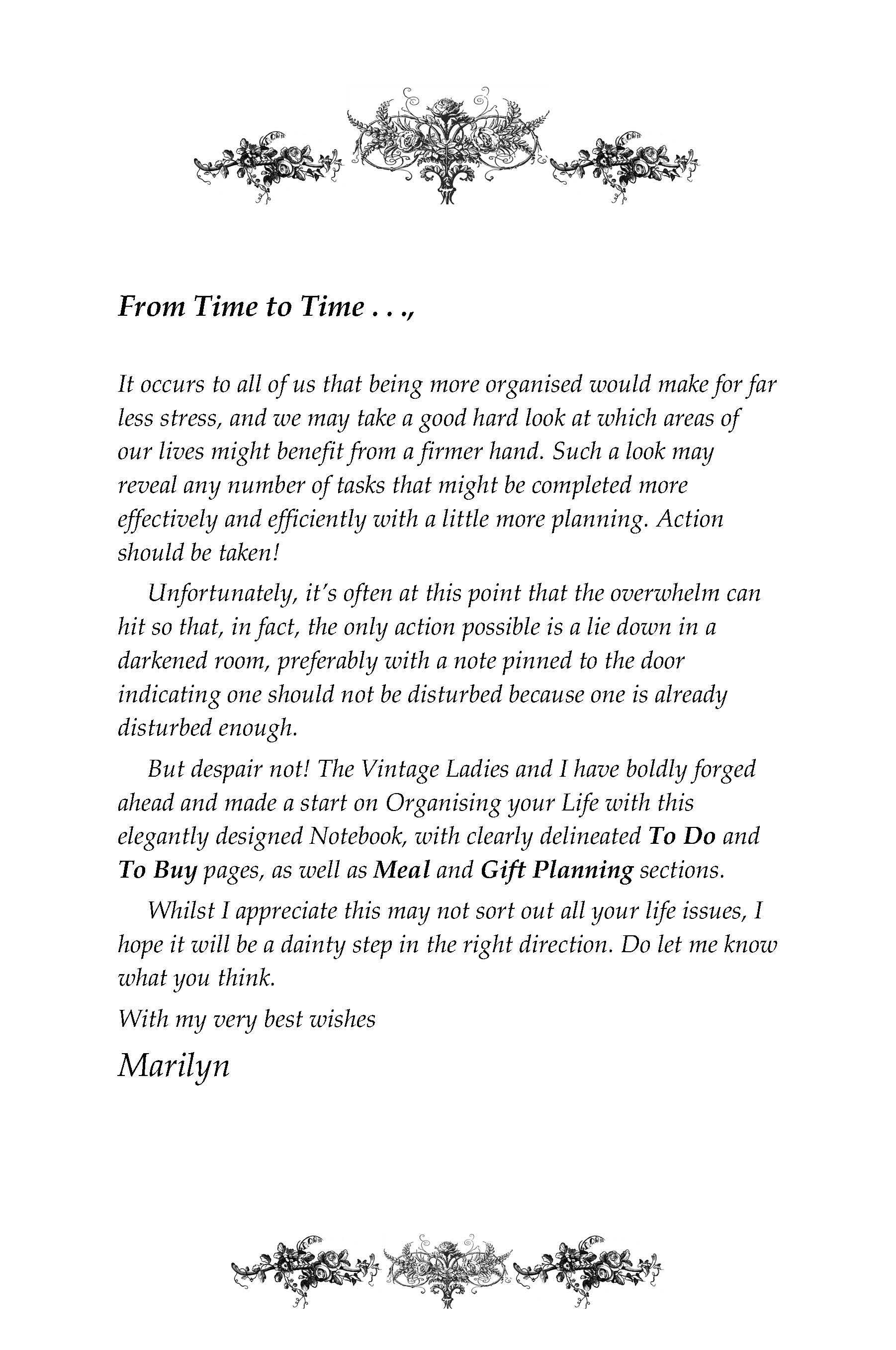 VINTAGE LADIES COLLECTION - Wholesale Notebook - Vintage Ladies Collection: ORGANISER & PLANNERS NOTEBOOK. 5