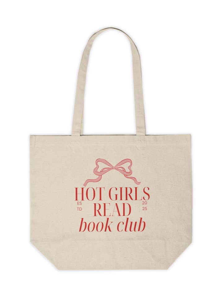Hot Girls Read Book Club Tote Bag for wholesale by Cedar and Saltwater Co
