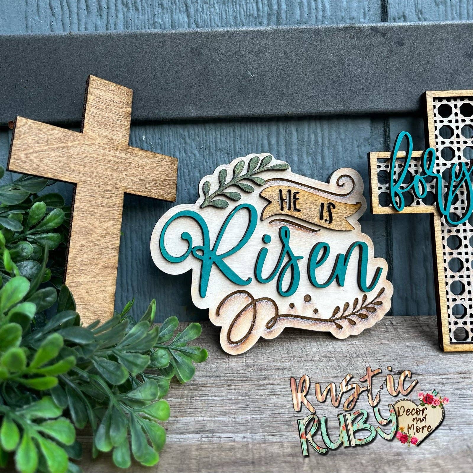 Rustic Ruby Decor and More LLC - Wholesale Decorative Tray - He Is Risen Tier Tray Set3