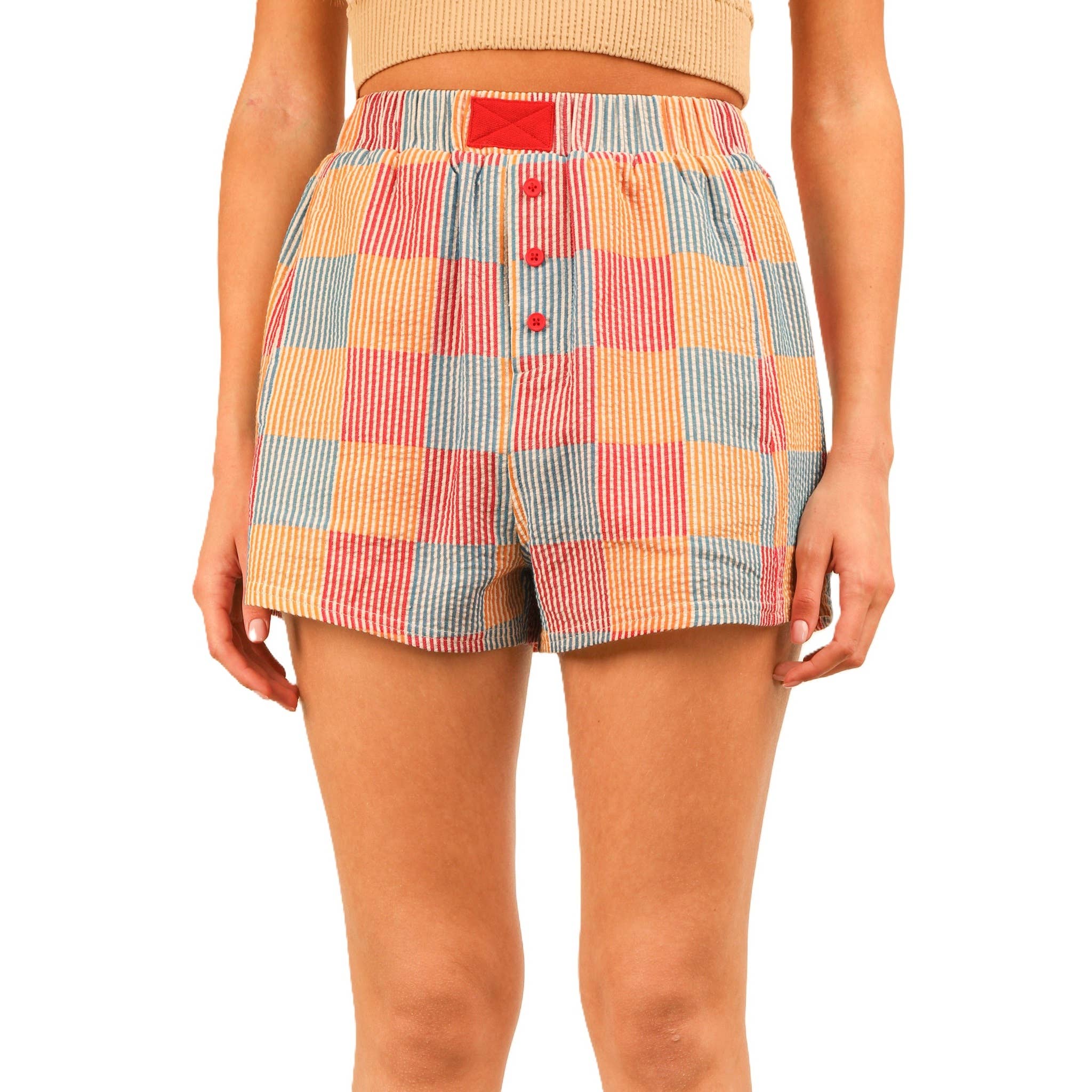 Apolline - Wholesale Shorts - Women's - Striped and Checker Boxer Shorts2