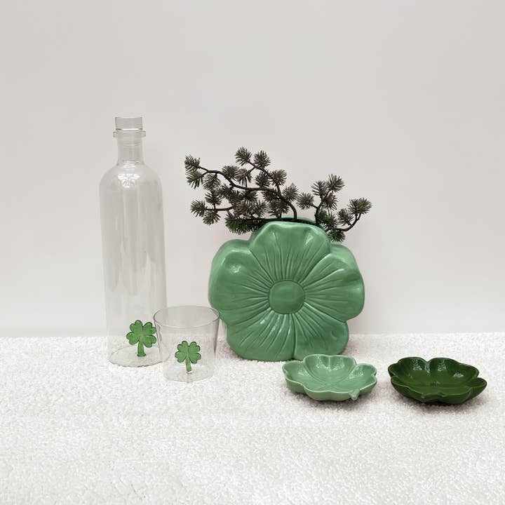 Opjet Paris - Wholesale Decorative Tabletop Object - 3D green clover bottle D8.5 H32.5cm1