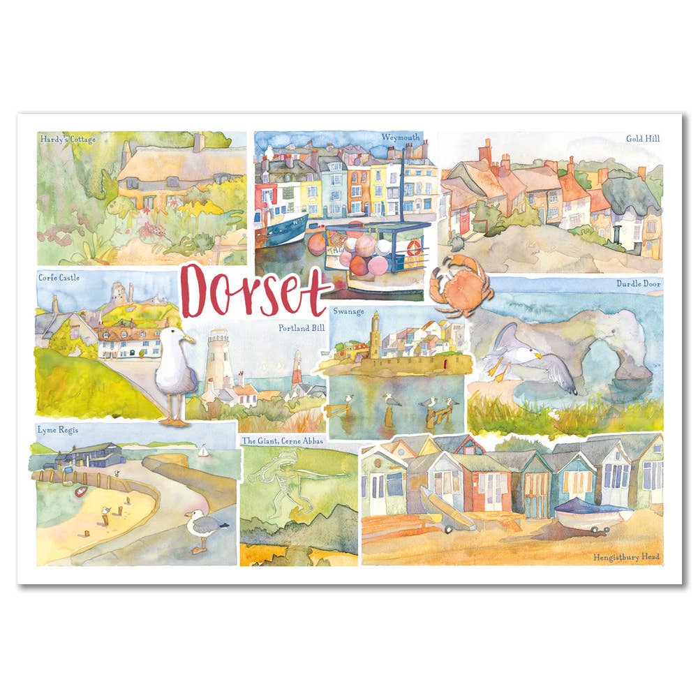 Emma Ball Ltd - Wholesale Postcard - Dorset Postcard0