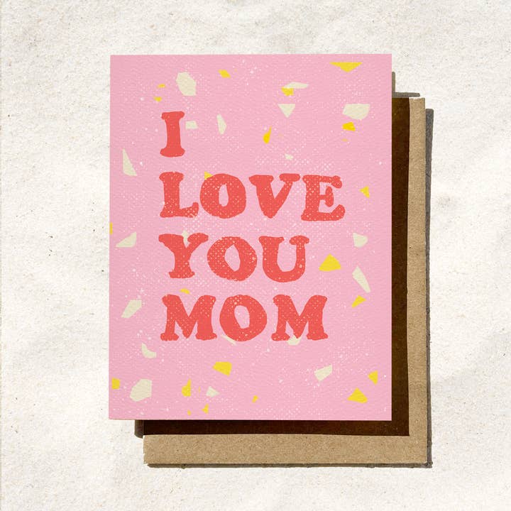 I Love You Mom | Mother's Day Card | Pink Appreciation Card for wholesale by Daydream Prints