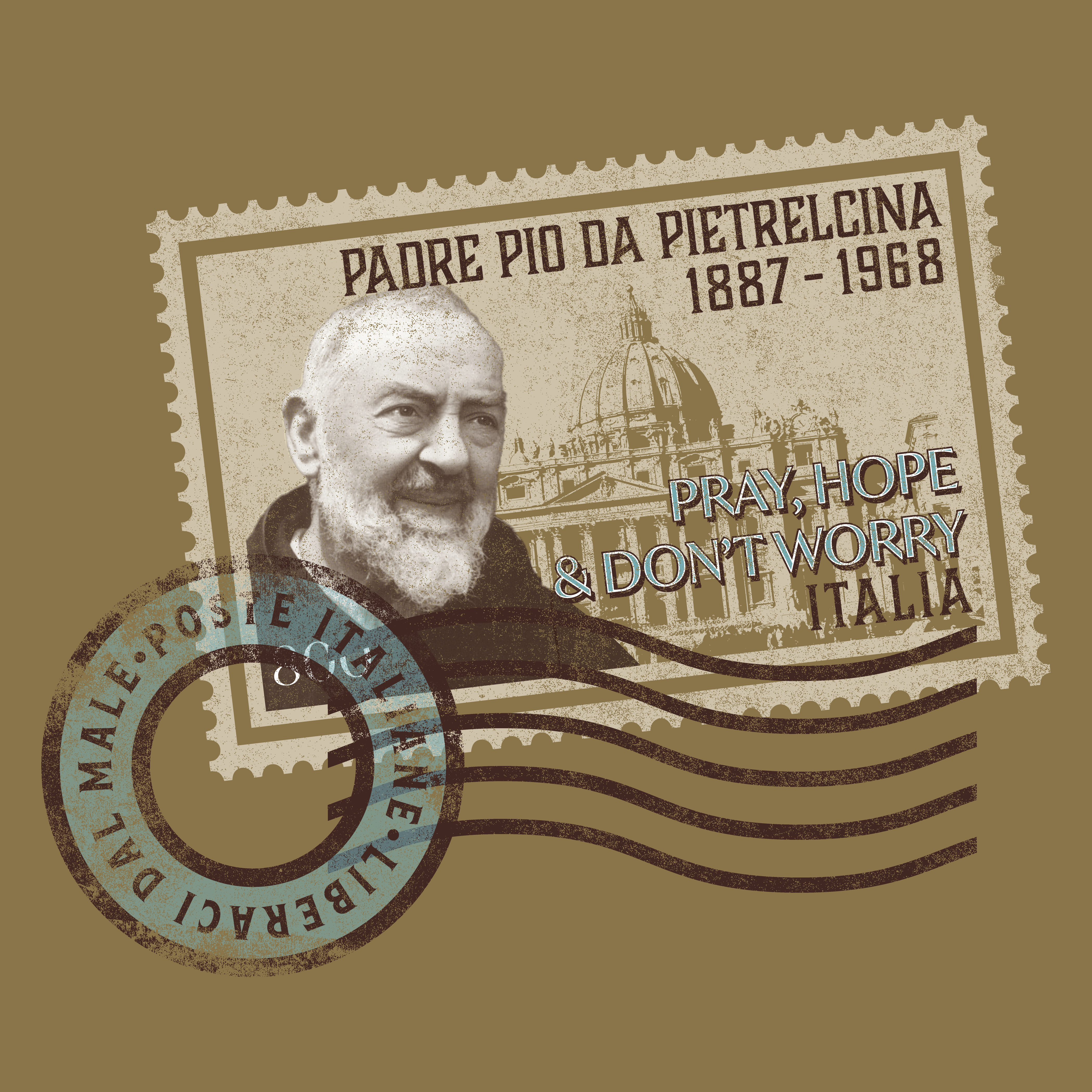 www.sweetvintagetees.com - Wholesale Screen Printed T-Shirt - Unisex - Padre Pio of Pietrelcina | Vintage Unisex Shirt1