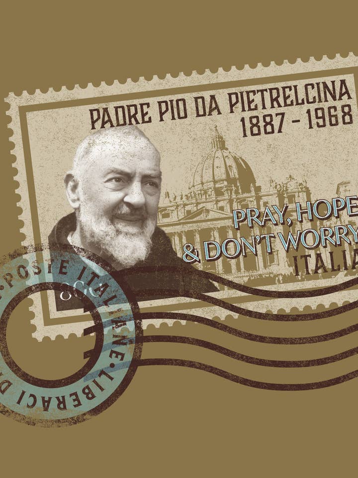 www.sweetvintagetees.com - Wholesale Screen Printed T-Shirt - Unisex - Padre Pio of Pietrelcina | Vintage Unisex Shirt1