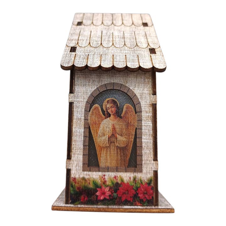 Costa Articoli Religiosi - Wholesale Nativity Scene Decor - Wooden nativity scene with light1