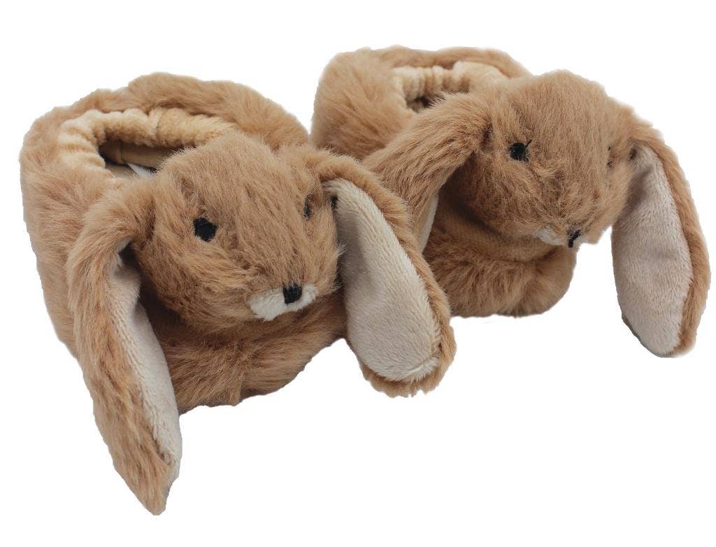 Jomanda US - Wholesale Slippers - Baby - Bunny Baby Slippers Brown Premium Soft Plush - 0-6 months