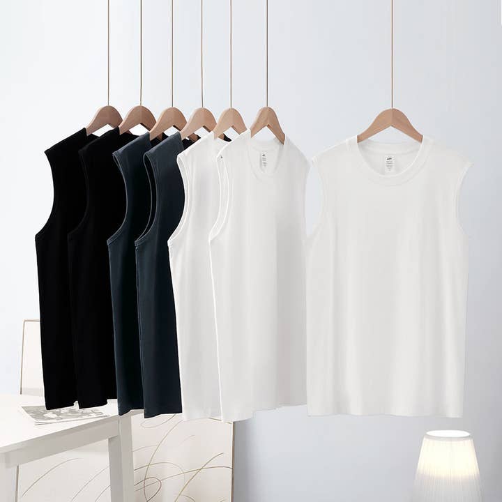 HIDDENBRAND - Wholesale Tank Top - Women's - Essential basic athletic Gym workout muscle cotton tank top6