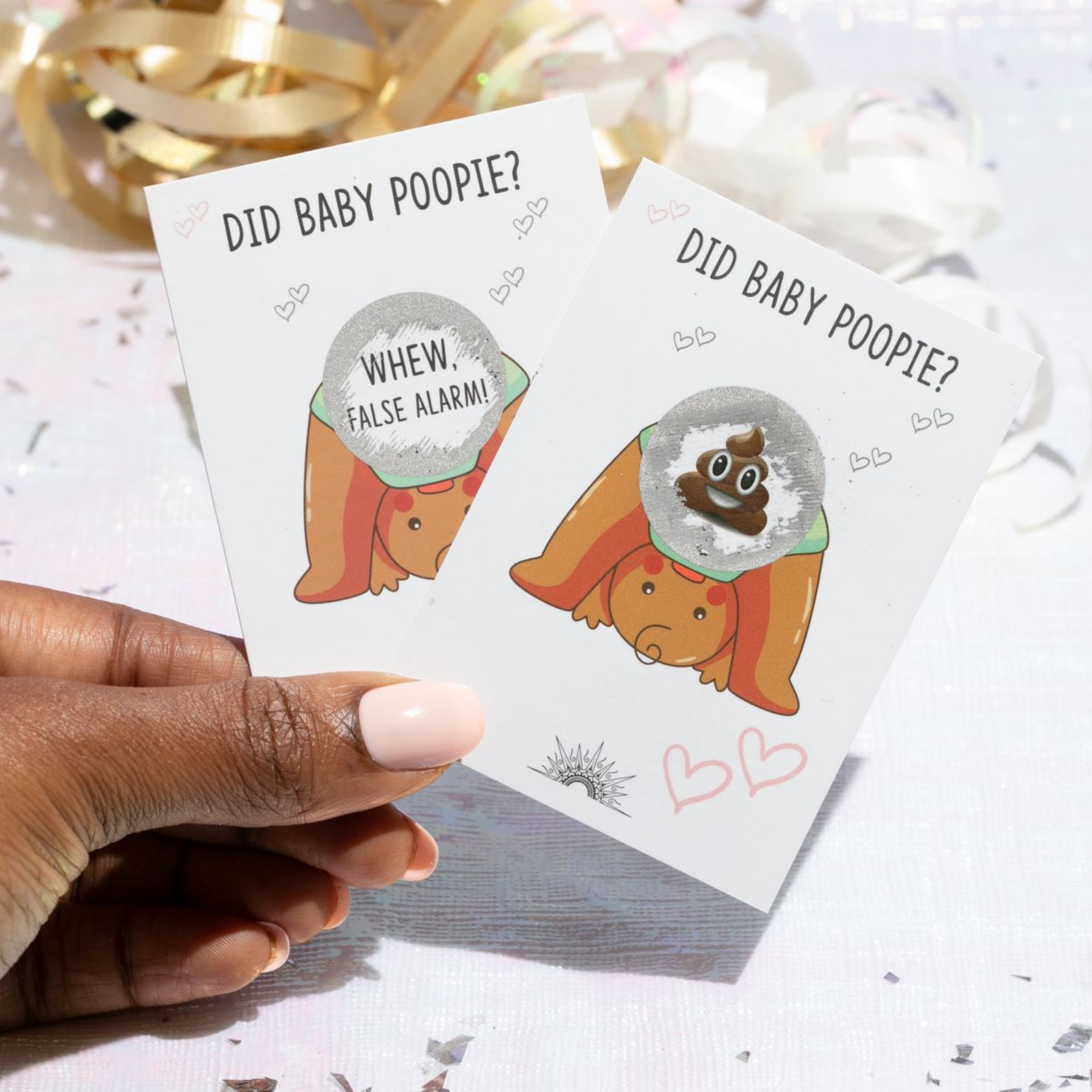 CÔTIER BRAND – wholesale Card game – Did Baby Poopie? - Scratch Off Emoji Card Baby Shower Game7