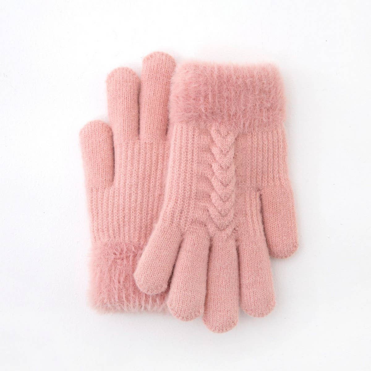 NINEXIS - Wholesale Gloves - Kids - CWAG00570_KIDS WINTER PLUSH DOUBLE LAYER WARM GLOVES2