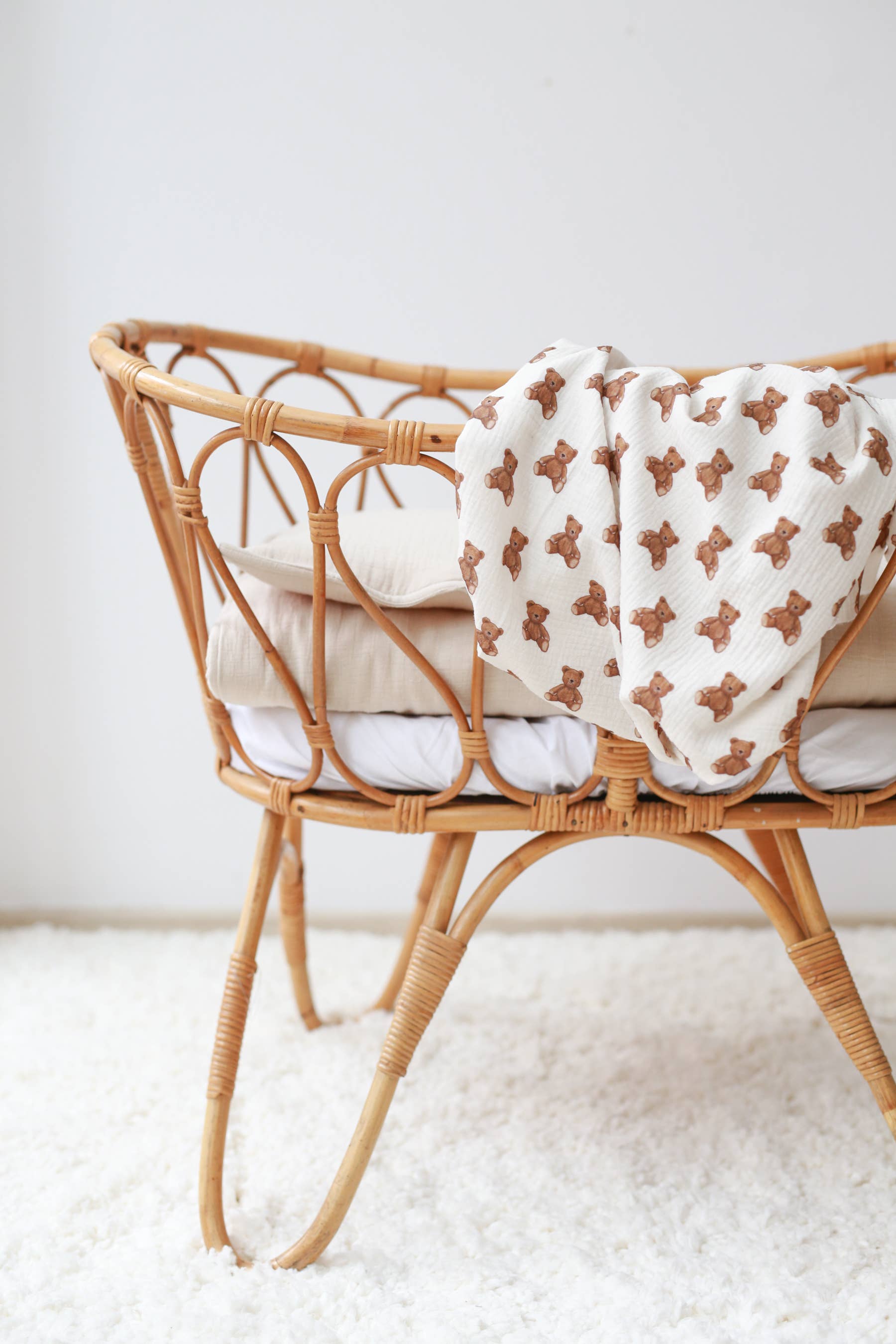 Babyly - Vendita all'ingrosso Copertina avvolgente - Neonati - Copertina in mussola per neonati / fascia con orsetti3