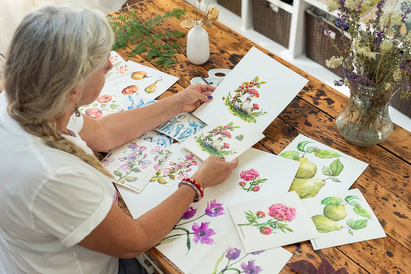 Alla Dickson Art – Engroshandel Køkkenhåndklæde – Svampe Karklud Amanita Muscaria Genanvendelig opvaskeklud 6