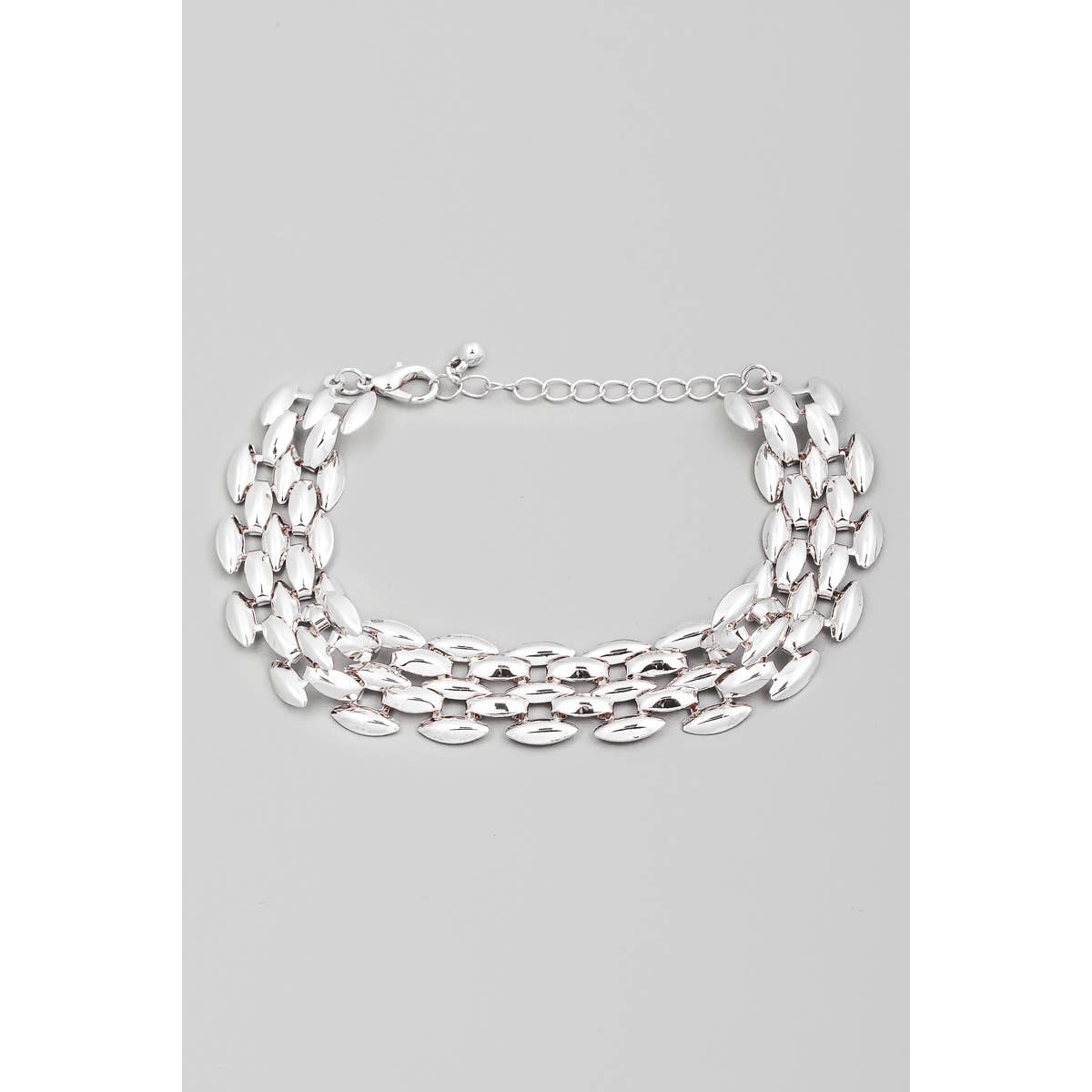 The Looks by Fame Accessories - Wholesale Link & Chain Bracelet - Oval Watch Chain Mesh Bracelet3