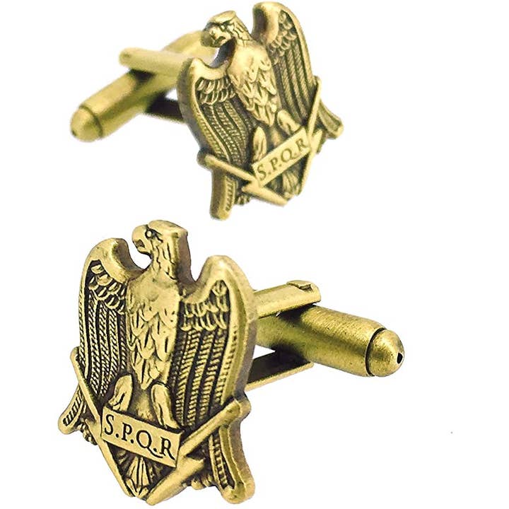 Beclosetoyou - Venta al por mayor Gemelos - Hombre - Gemelos de Camisa Estandarte Águila del Imperio Romano SPQR