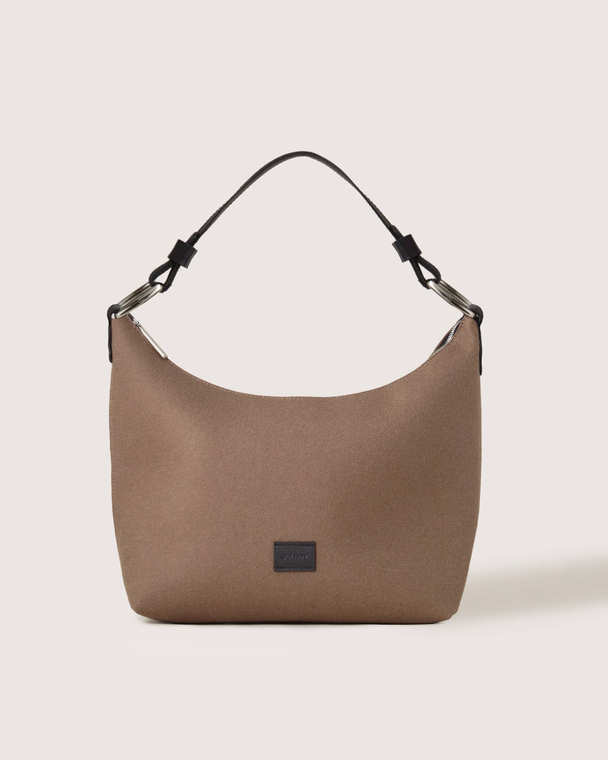 Graf Lantz - Wholesale Shoulder Bag - Women's - Hana Merino Wool Hobo Bag - Cumin Black