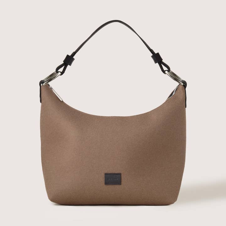 Graf Lantz - Wholesale Shoulder Bag - Women's - Hana Merino Wool Hobo Bag - Cumin Black0