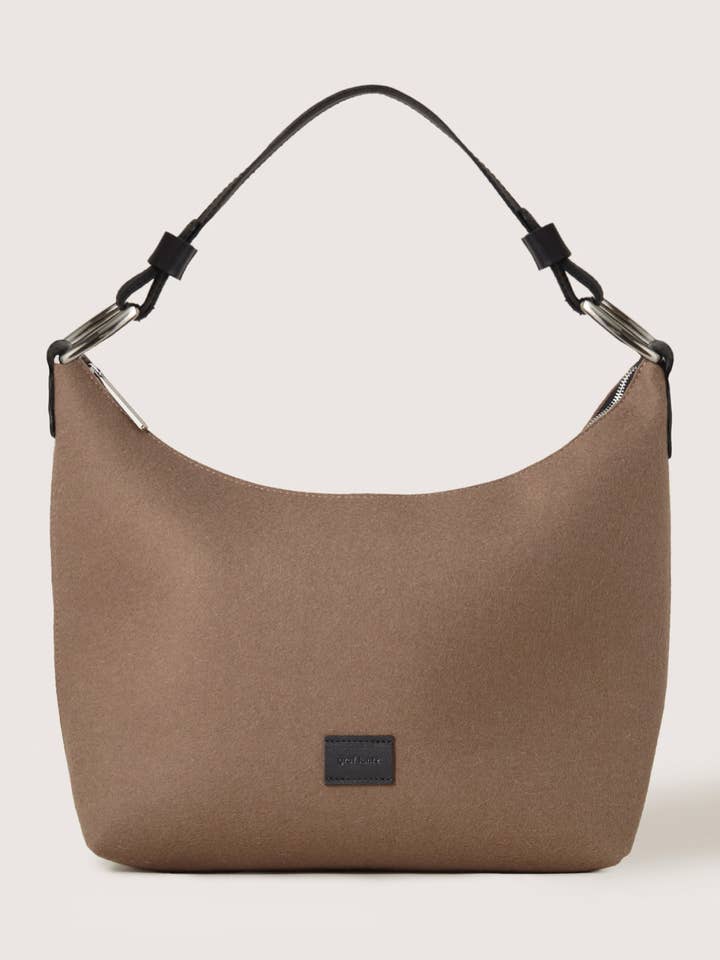 Bolso Hobo de Lana Merino Hana - Comino Negro para venta al por mayor de Graf Lantz