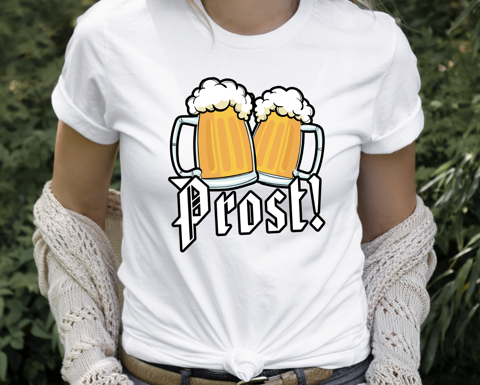 Daily Prints - Wholesale Screen Printed T-Shirt - Unisex - Prost! Beer Mugs Oktoberfest German Shirt1