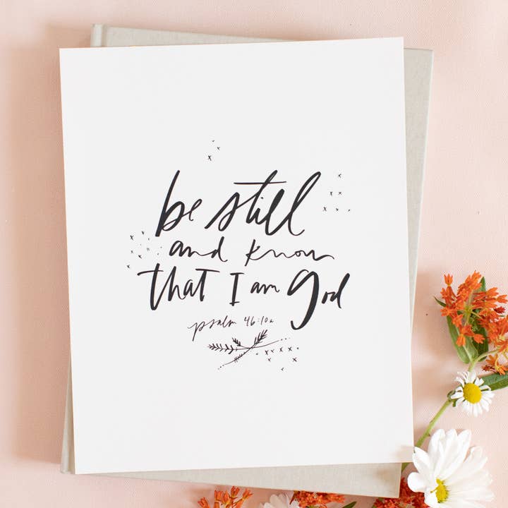 Be Still & Know that I am God | Pepper | Art Print for wholesale by Lindsay Letters
