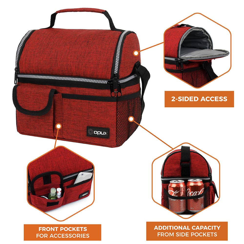 OPUX - Wholesale Lunch Bag/Box - Two-Sided Double Deck Insulated Lunch Box - 16 Cans8