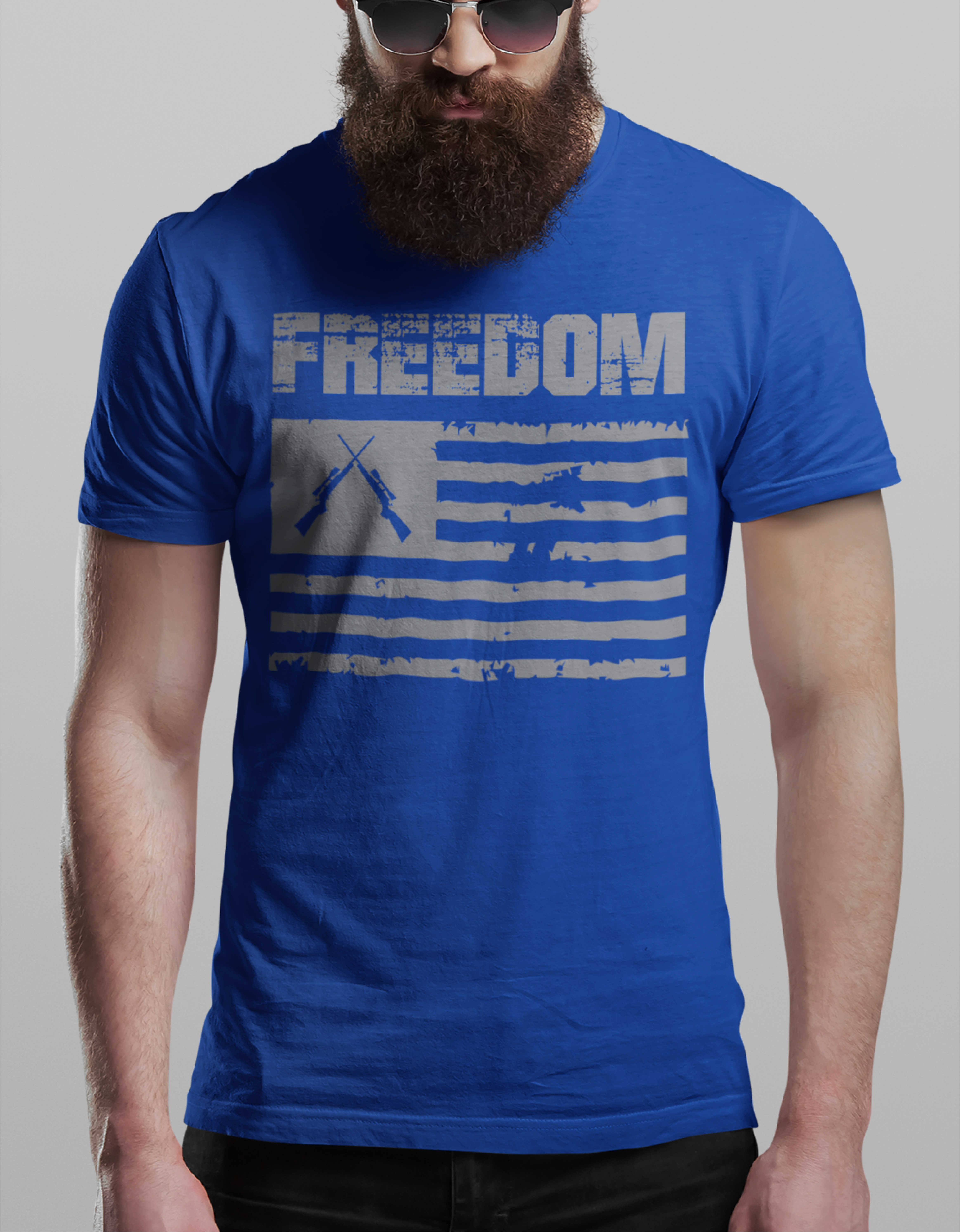 Hunt Hook Eat - Wholesale Screen Printed T-Shirt - Men's - Freedom Tee1