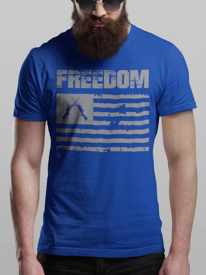 Hunt Hook Eat - Wholesale Screen Printed T-Shirt - Men's - Freedom Tee1