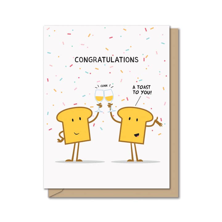 Maginating - Wholesale Congratulations Card - A2/4.25"x5.5" | Congratulations Greeting Card | Toast to You