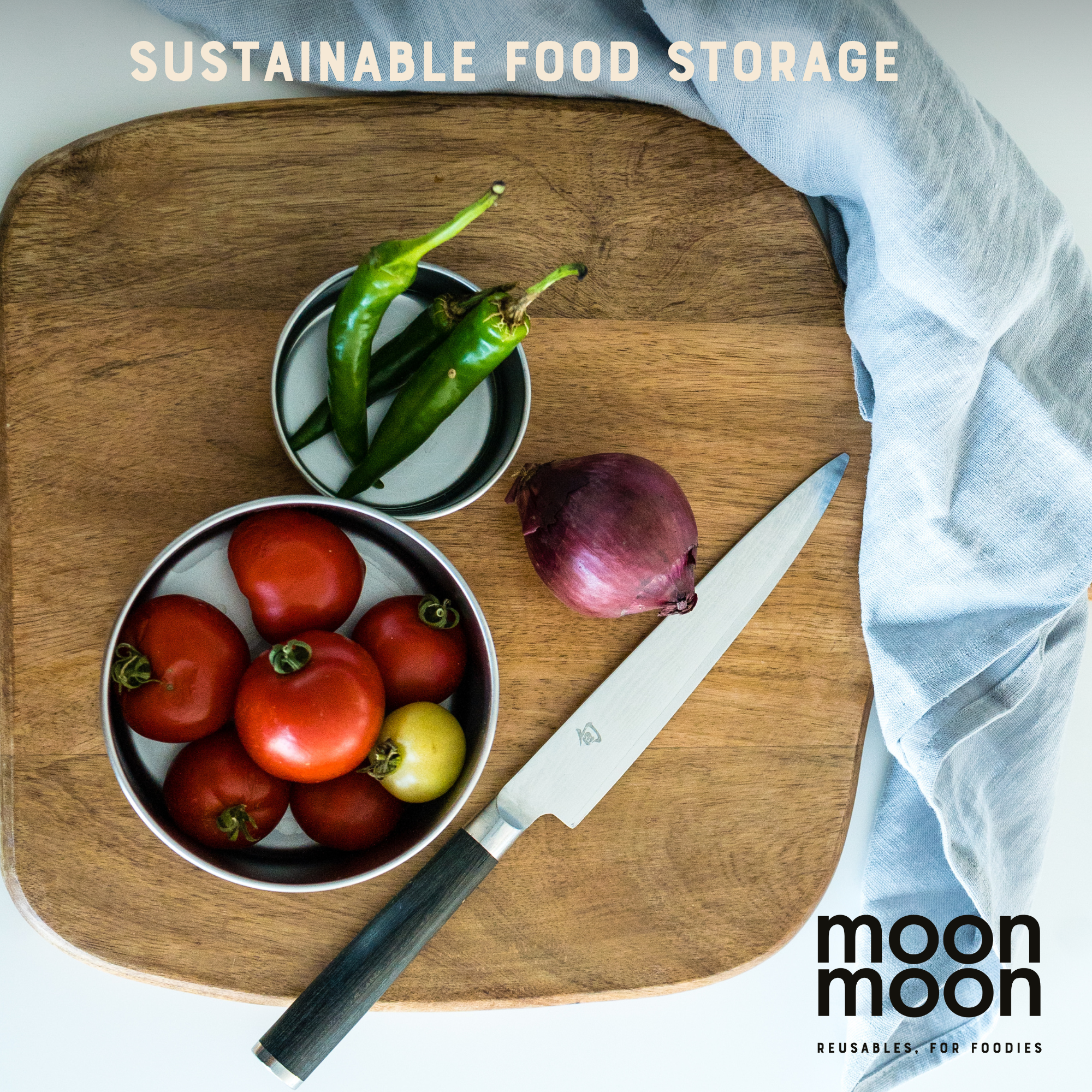 Moonmoon – Engroshandel Madbeholder – Rustfri Stål Snackbokse - Sæt med 3 til Opbevaring af Mad1