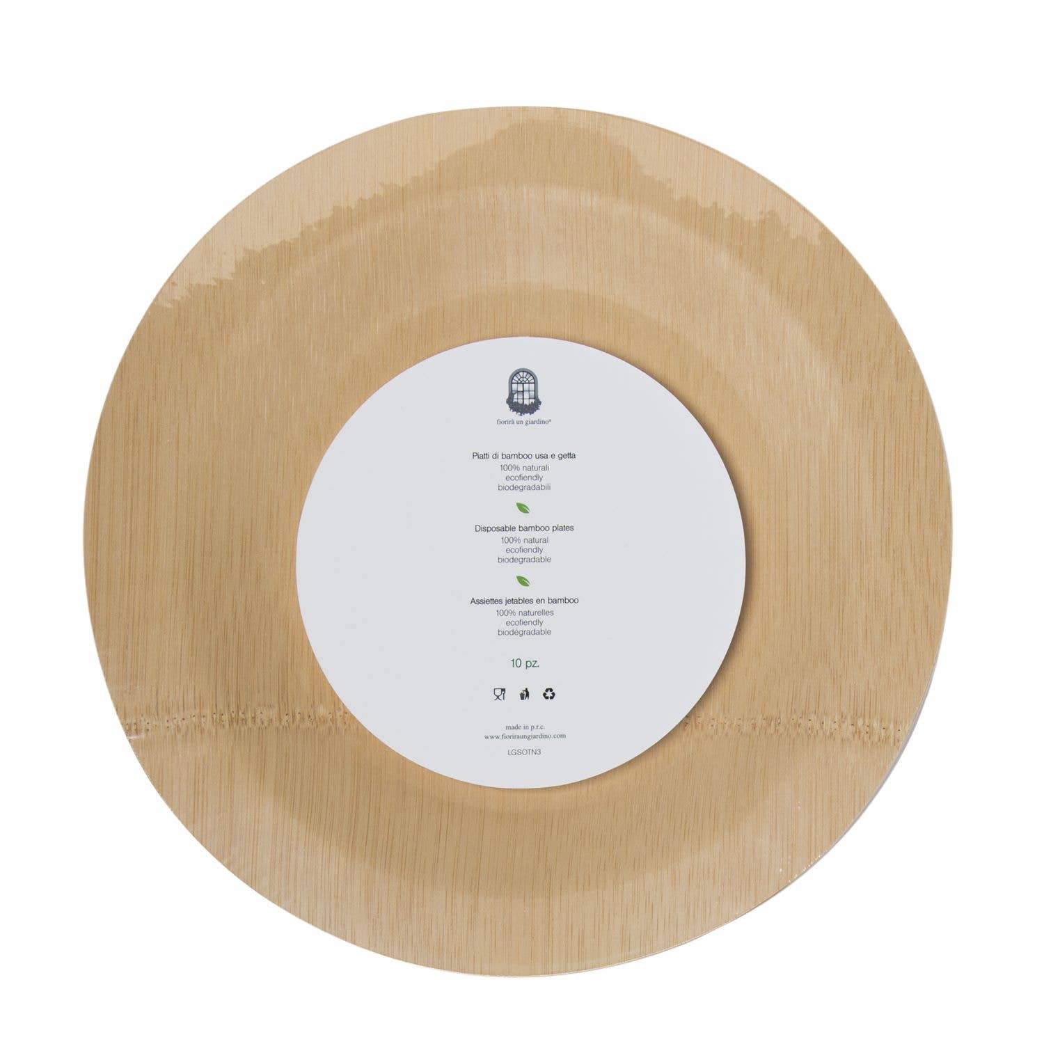 Fiorirà un giardino - Wholesale Dinner Plate - Natural Biodegradable Bamboo Plate D28 Cm1