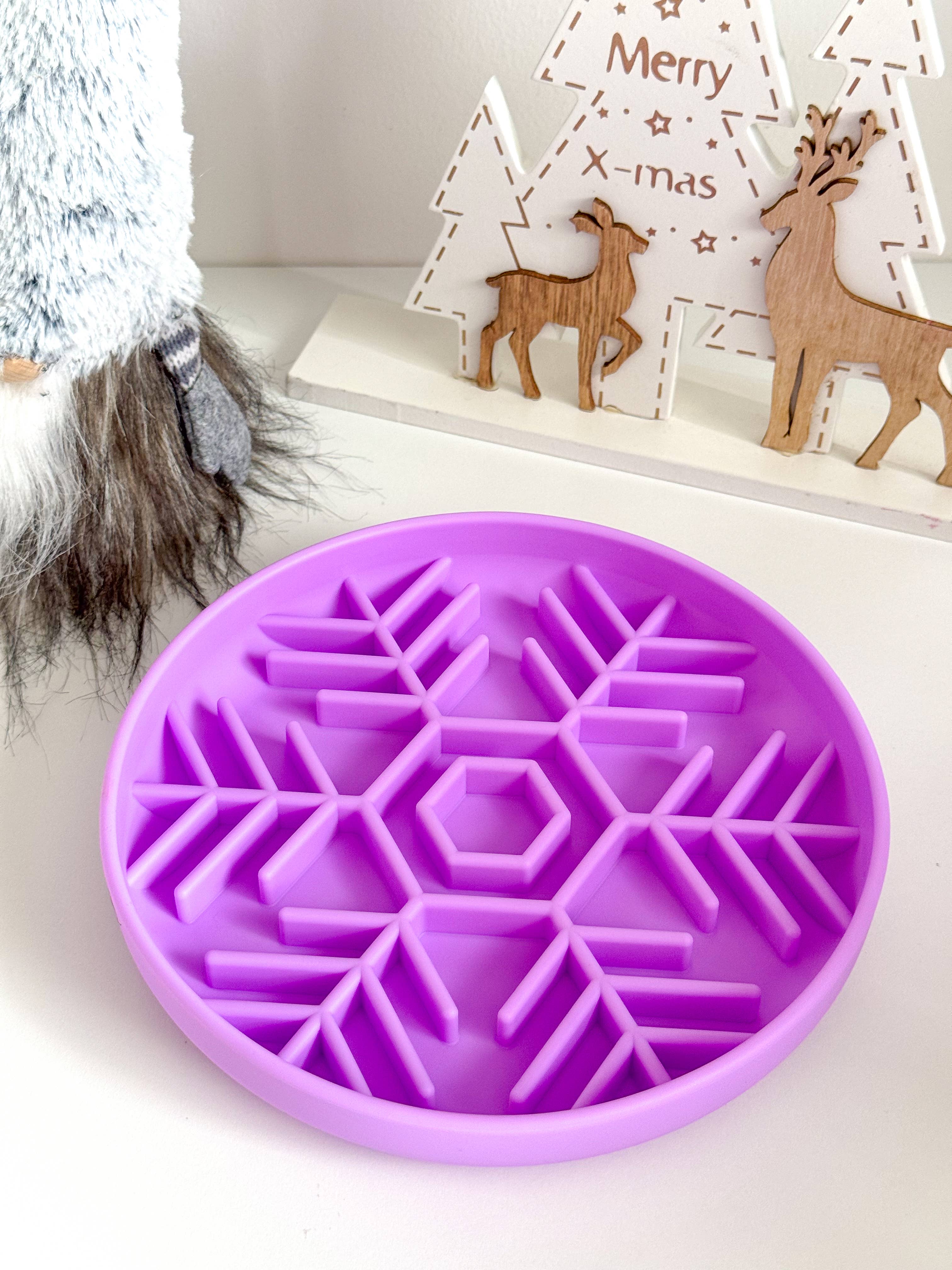 Doggotique - Wholesale Pet Food Mat - Dog - Snow Slow Bowl, sweet mat winter, feeding mat0