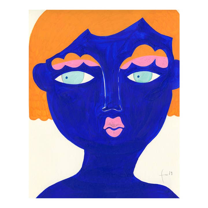 FineArt Print BLUE for wholesale by Franziska Uhlig Illustration