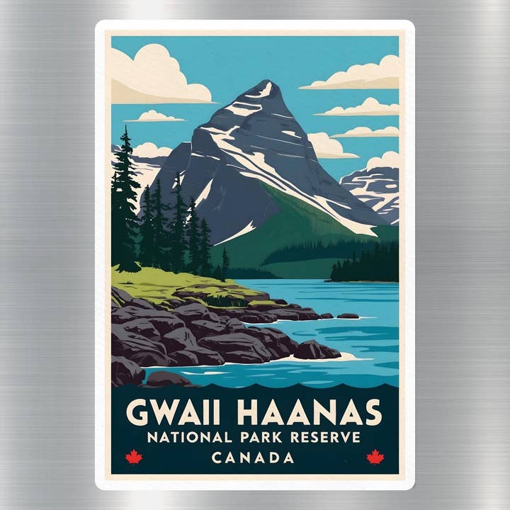 Vintage Gwaii Haanas Canada National Park Sticker for wholesale by GraffMerch.com