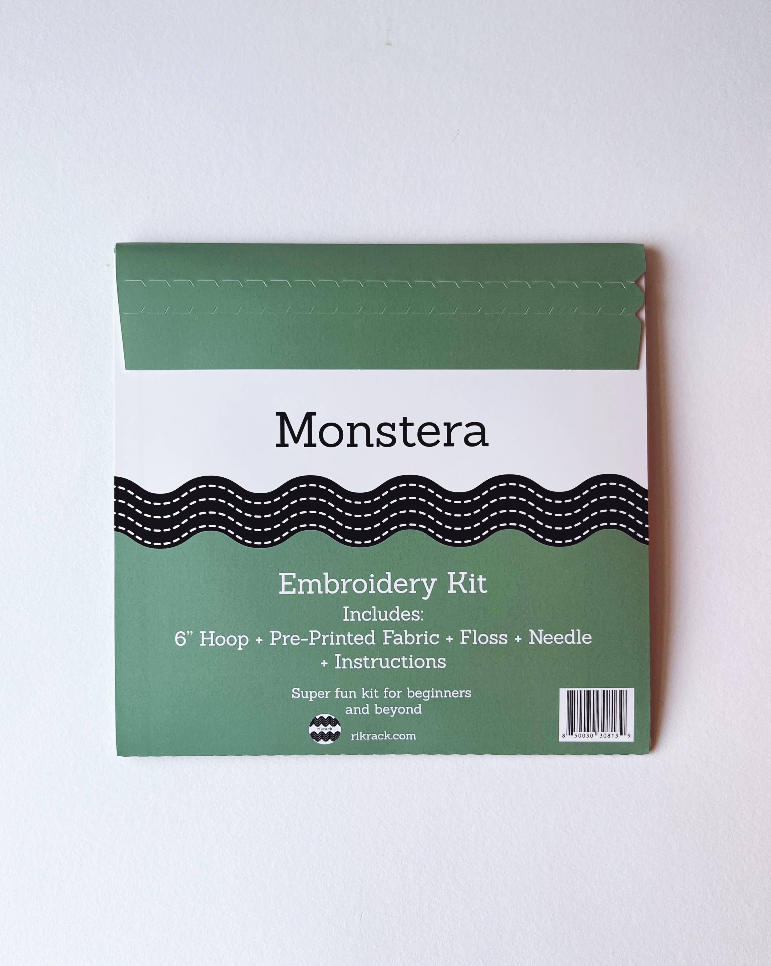 Rikrack - Wholesale Craft Sewing Kit - Monstera Embroidery Kit7