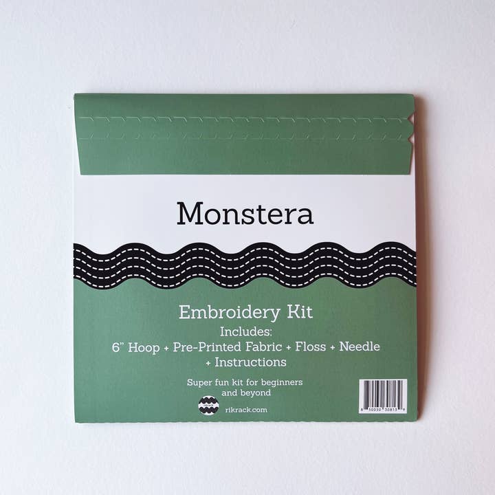 Rikrack - Wholesale Craft Sewing Kit - Monstera Embroidery Kit7