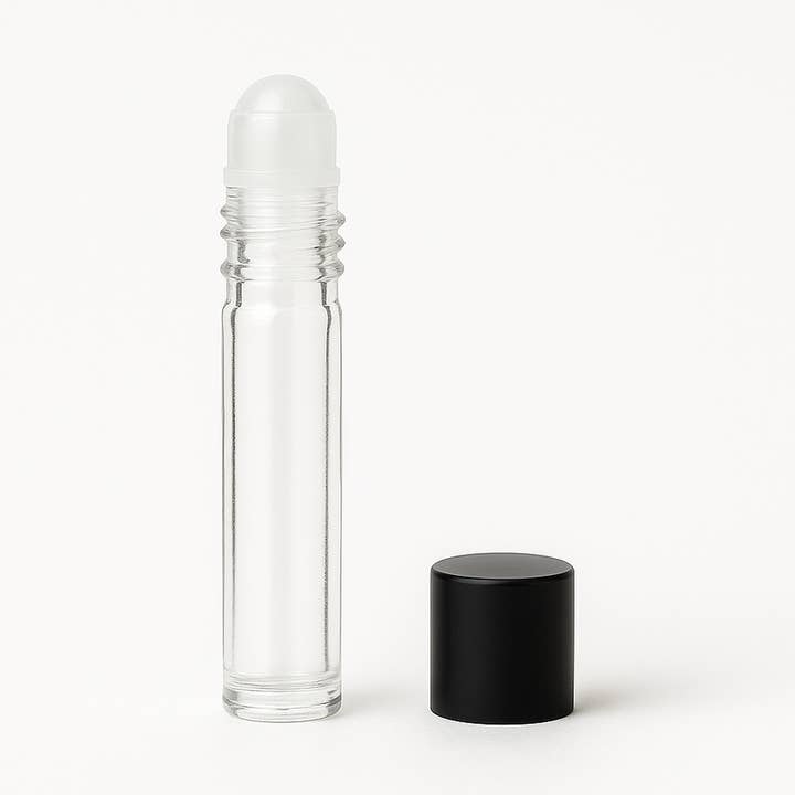 AfroCosmetics & Culture - Wholesale Essential oil holder - 1/3 oz Clear Glass Roll-On Bottle
0