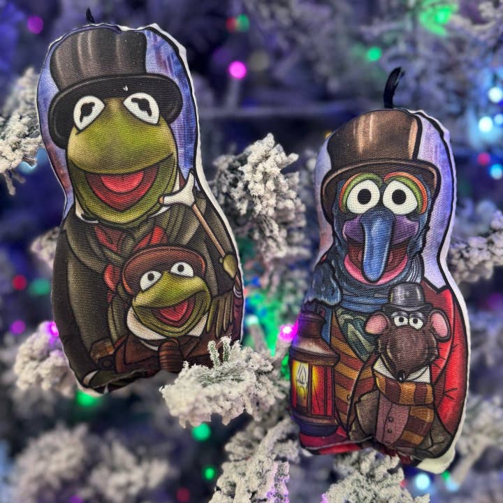 The Cuddle Cult - Wholesale Ornament - Gonzo/Rizzo or Kermit/Tiny Tim Inspired Plush Doll or Ornament