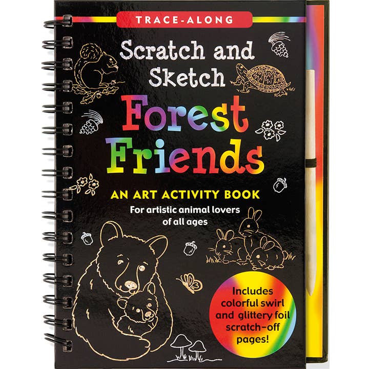 Peter Pauper Press - Wholesale Sketchbook/Sketchpad - Forest Friends Scratch and Sketch
