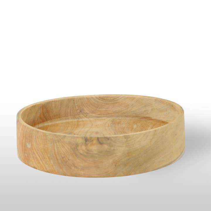 Fruitbowl Modern teakwood diameter 35 cm for wholesale by Tall Men Standing BV