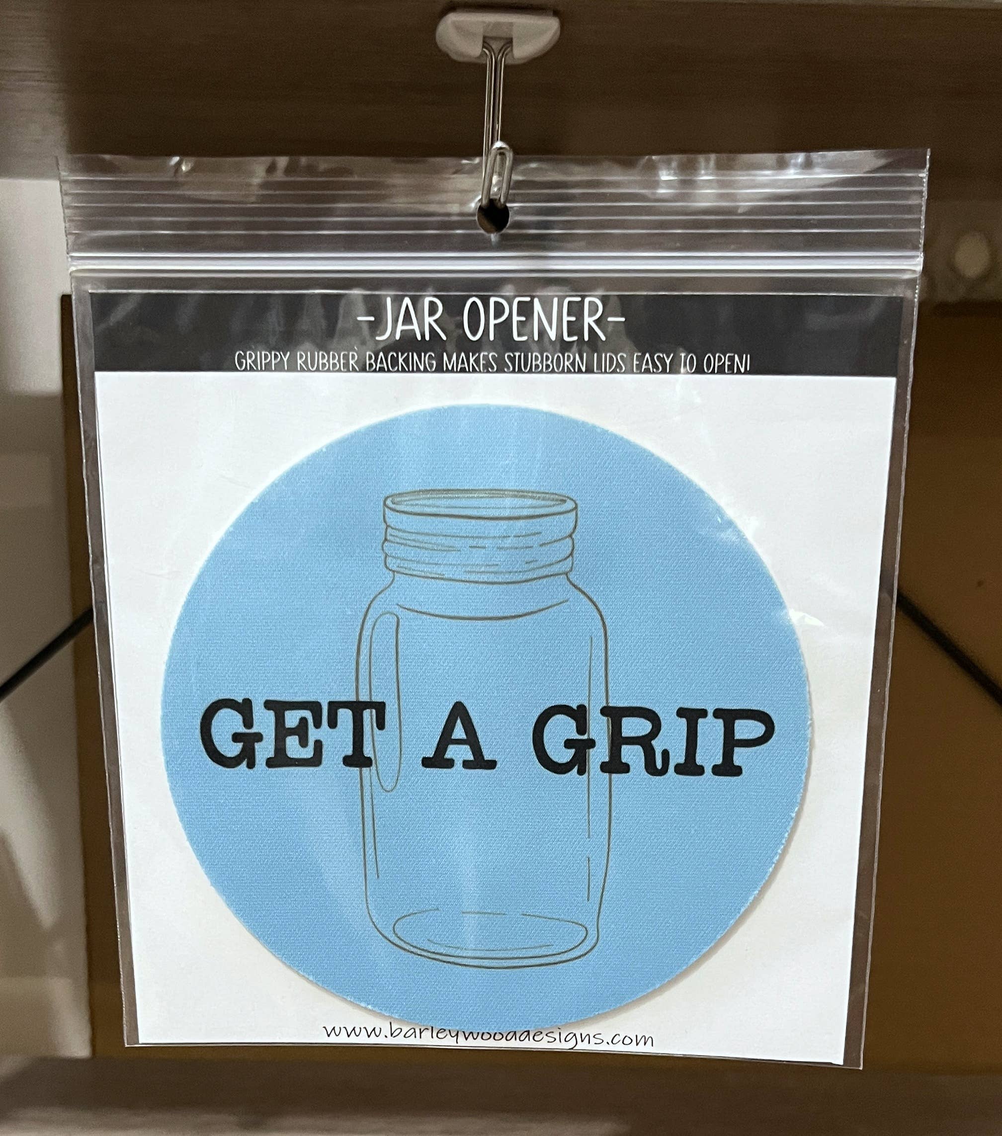 Barleywood Designs - Wholesale Jar Opener - Get A Grip Jar Opener With Rubber Grip Backing1