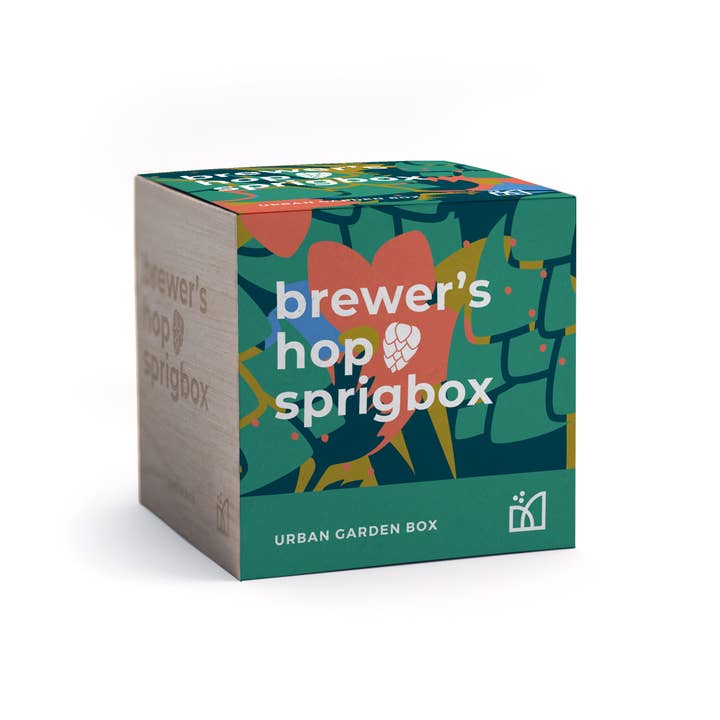Sprigbox - Wholesale Plant Seeds - Brewer's Hop Grow Kit | Wooden Planter Box | Beer Lover Gift