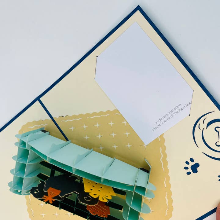 The Paper Mix - Wholesale Birthday Card - Party On Blue Coach POP UP GREETING CARD, 3D Pop Up Card6