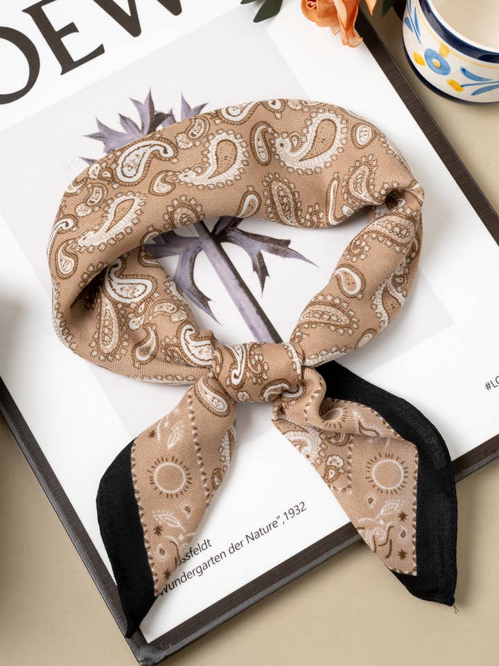 Midnight Blue Square Scarf 70x70 Bohemian Elegance for wholesale by COSMOS