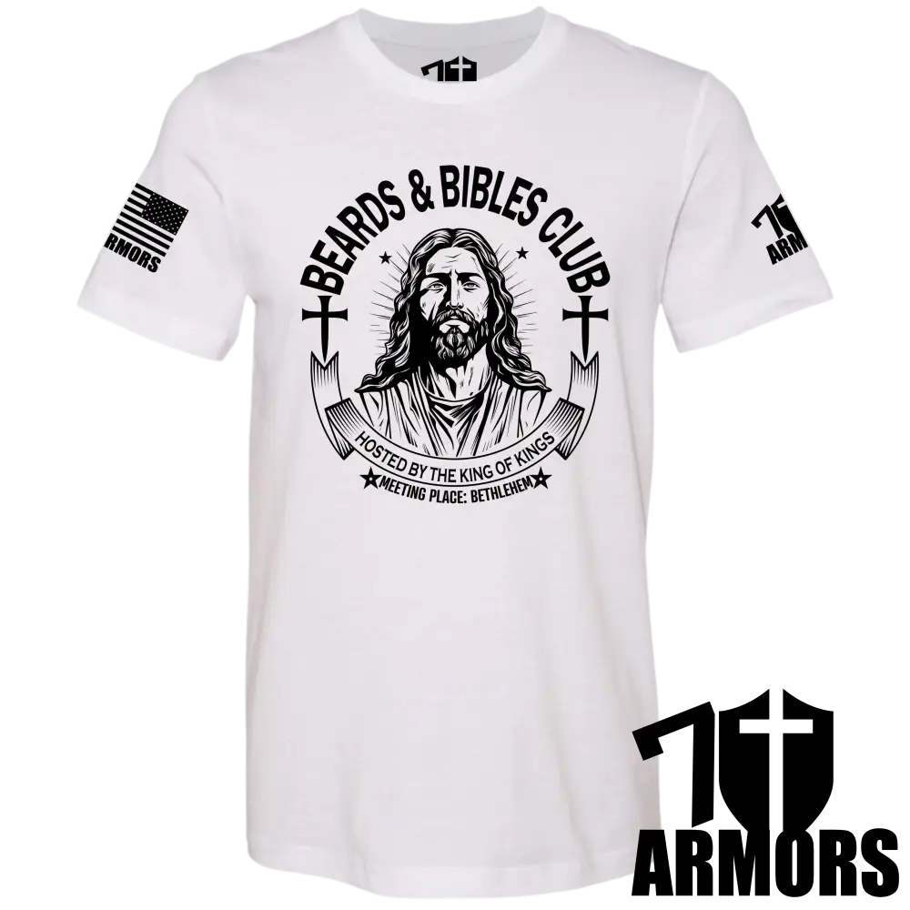 7 ARMORS APPAREL - Wholesale Screen Printed T-Shirt - Men's - BEARDS AND BIBLES CLUB T-SHIRT5