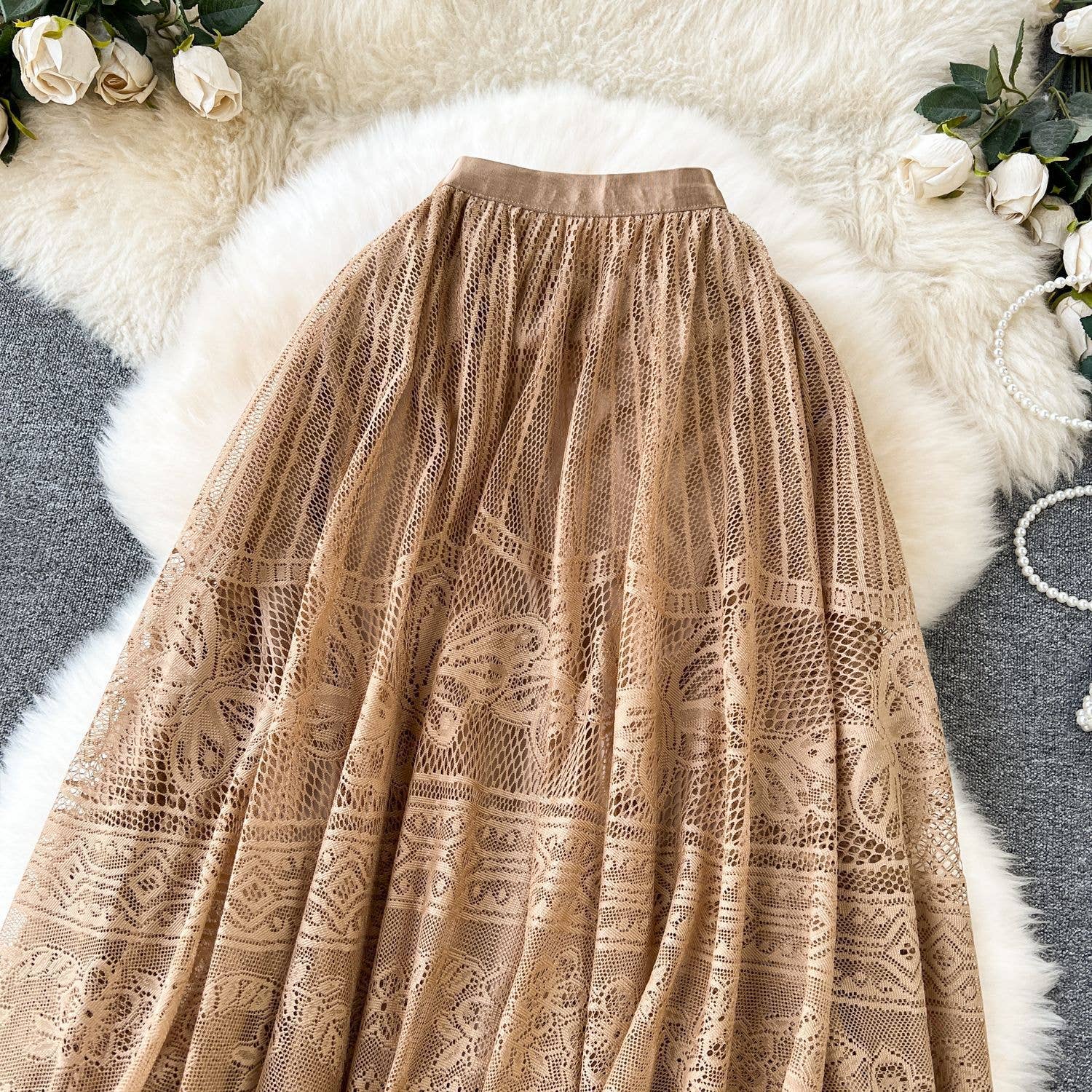 PEACH ACCESSORIES - Wholesale Skirt - Women's - Bohemian Rhapsody Lace Skirt SK2086